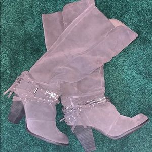 Naughty Monkey Boots, Gray , knee High